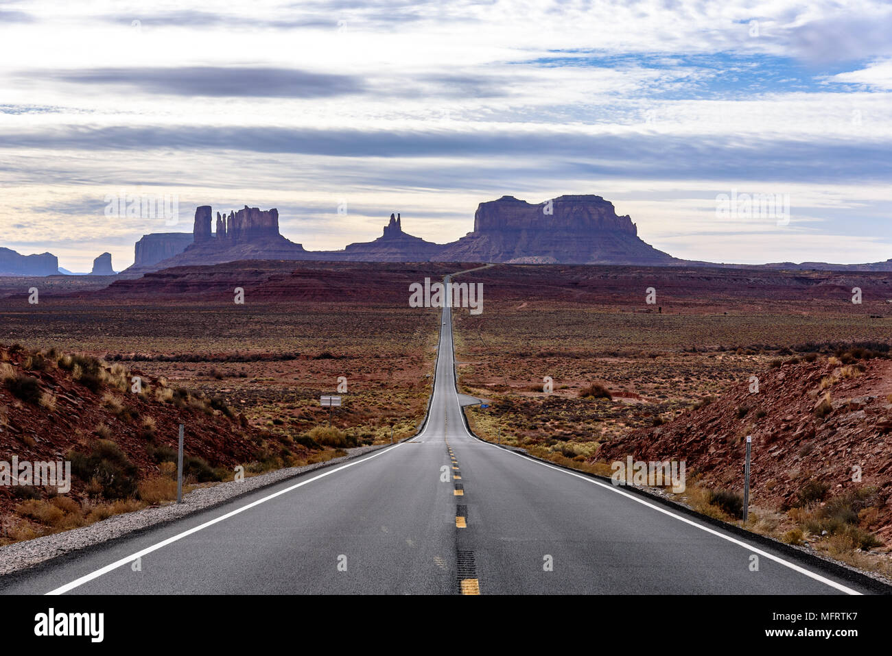 Where Forrest Gump stopped running on US Route 163 in Utah Stock Photo -  Alamy