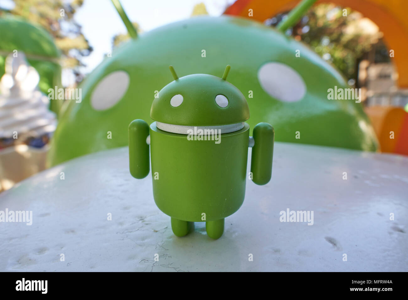 Android Sculpture Garden in Silicon Valley Stock Photo