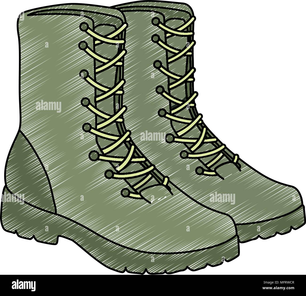 military boots equipment icon vector illustration design Stock Vector