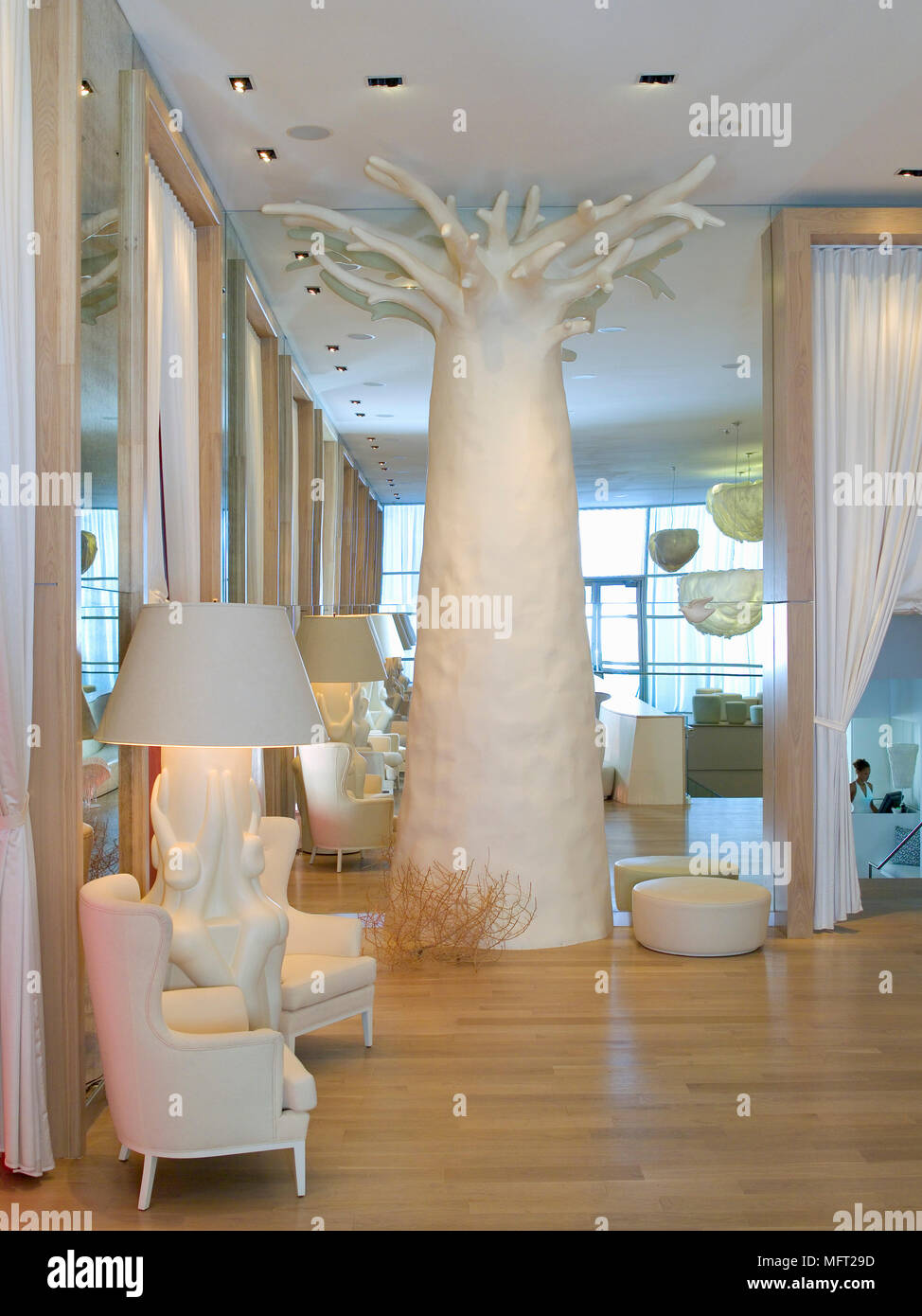 tree trunk floor lamp