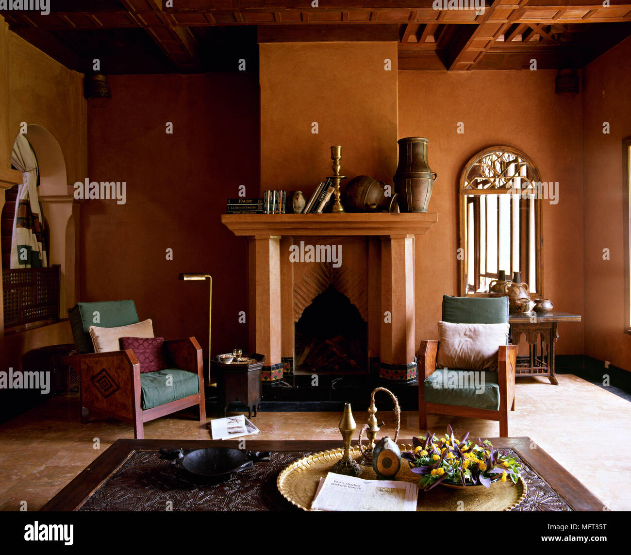 Moroccan Hotel Suite Sitting Room Fireplace Interiors Hotels Rooms