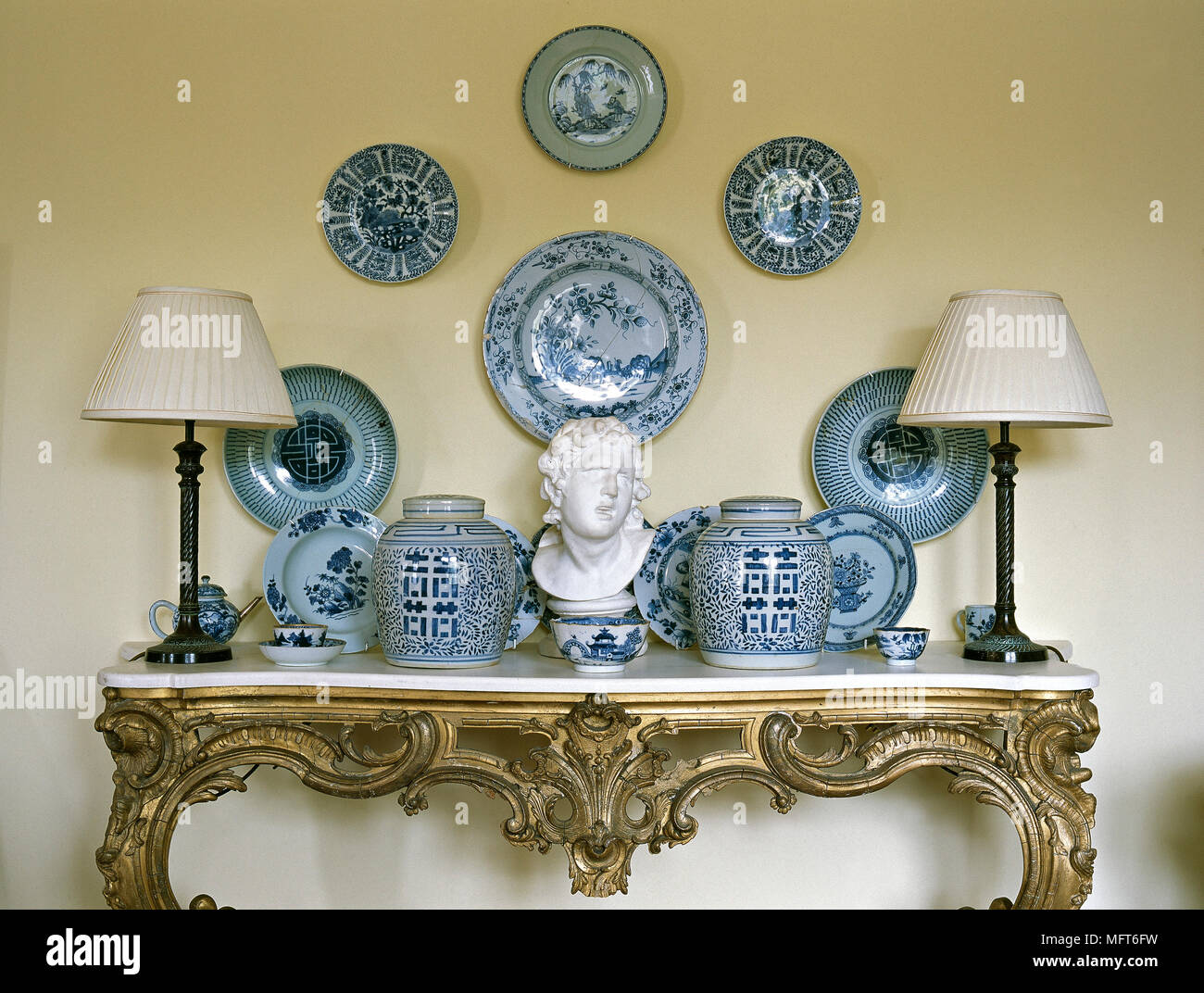 blue side lamps