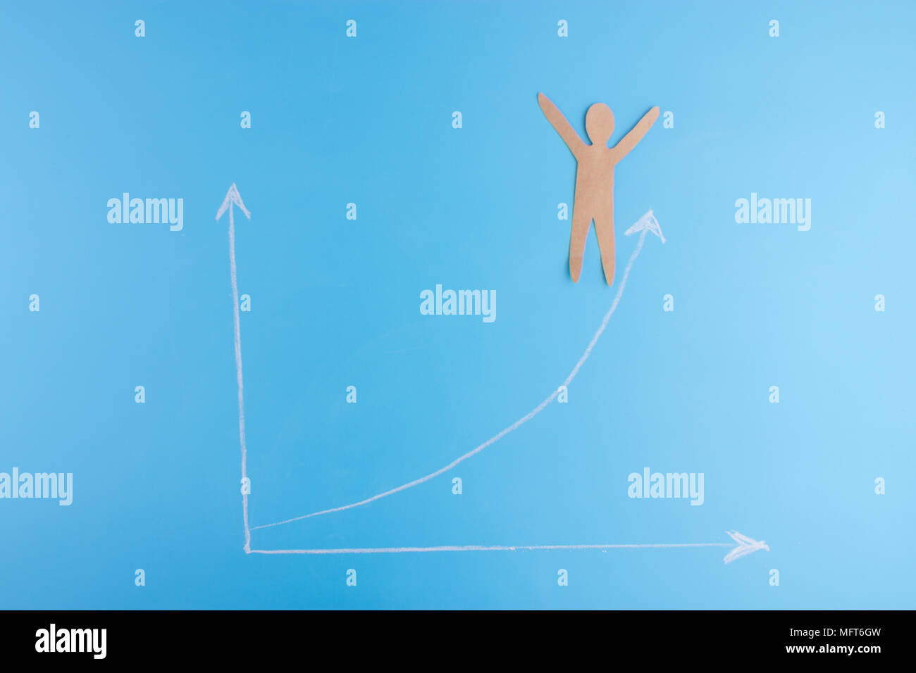 Graph Paper Person person made from paper stand on graph. win concept Stock Photo - Alamy