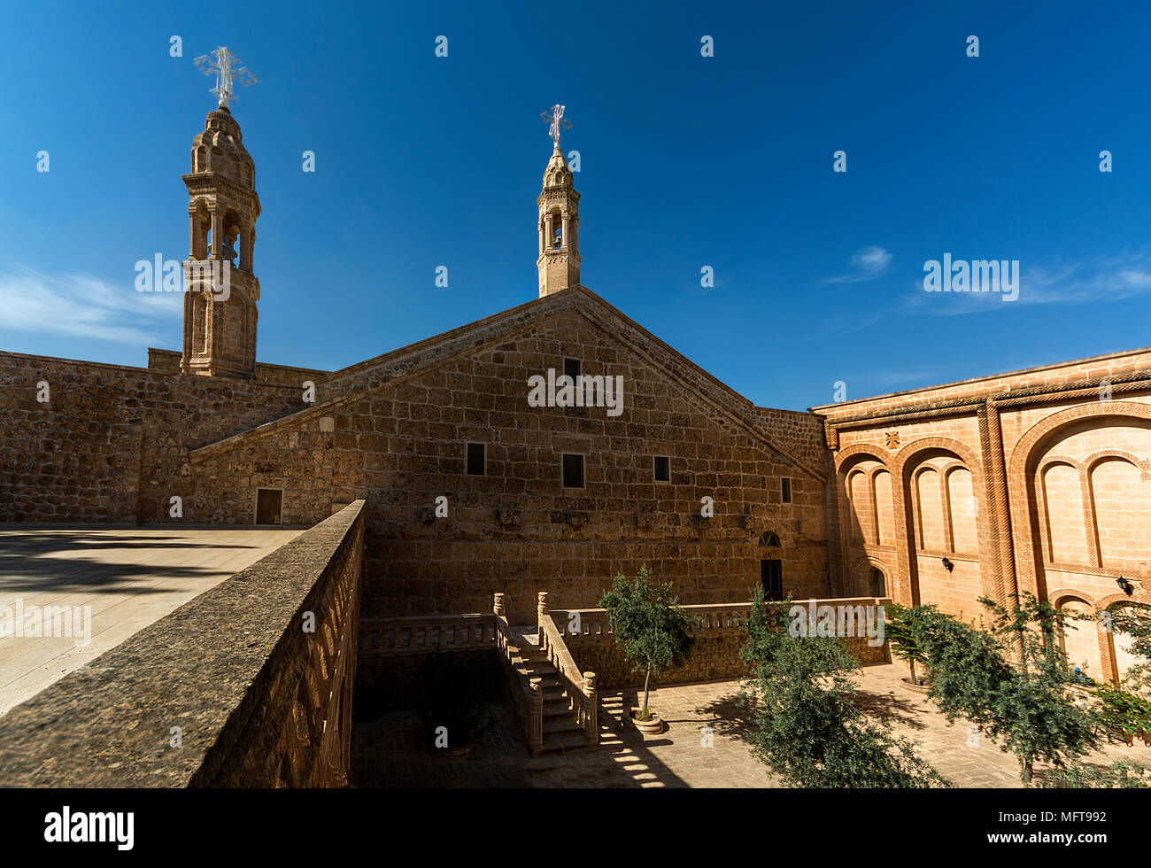 We are in Mardin's pear Midyat. It is one of the places that should be seen with its architecture, lifestyle and cultural richness. Stock Photo