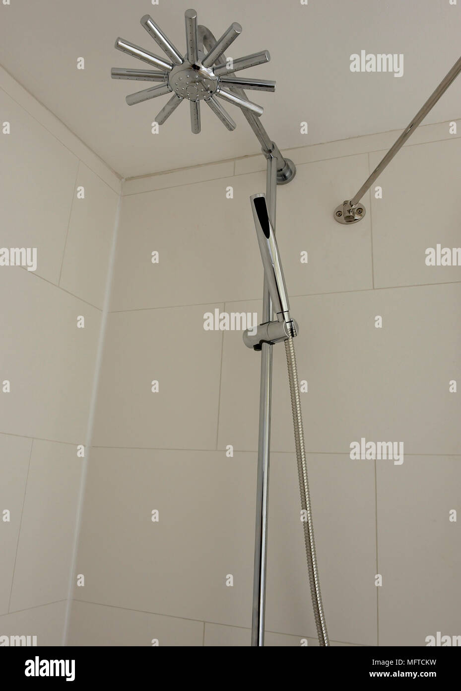 Modern shower tap fitting Stock Photo