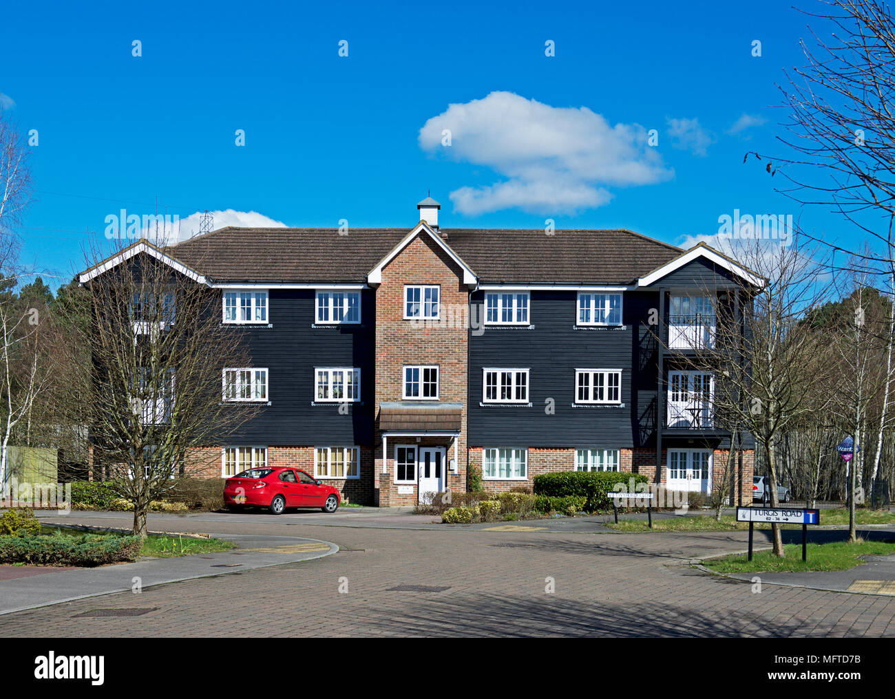 Houses in Elvetham Heath, a planned community near Fleet, Hampshire