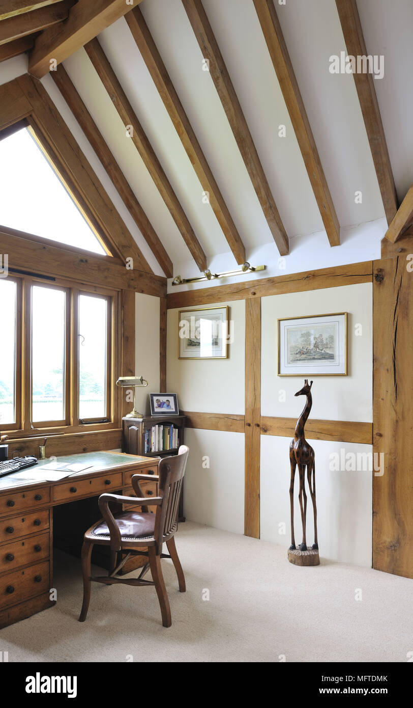 Desk and chair in country style home office Stock Photo Alamy