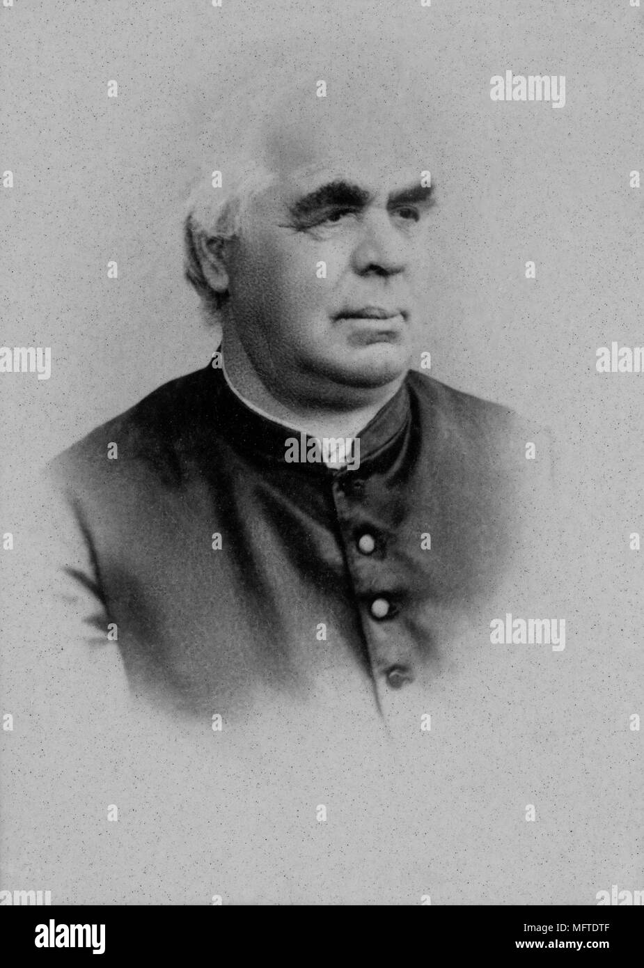 Portrait of the german doctor Sebastien Kneipp ( 1821 - 1897 )  -  anonymous photography Stock Photo