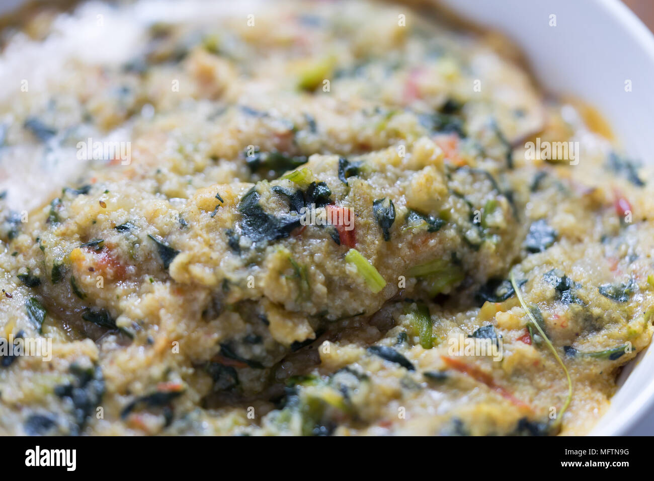 Nigerian Acha Meal Made from Millet A northern Nigeria Delicacy Stock