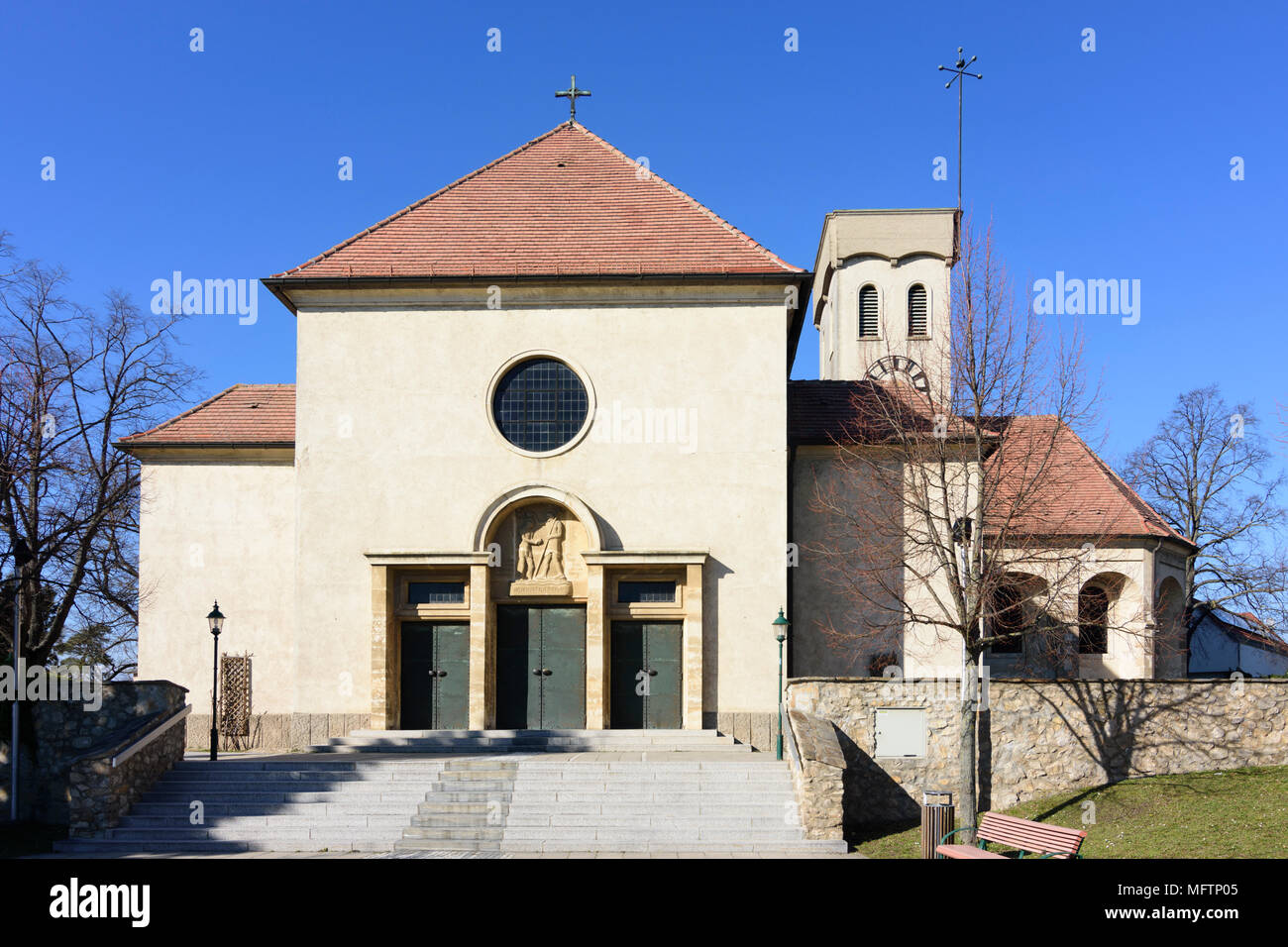 Deutsch-Wagram: church in Austria, Niederösterreich, Lower Austria, Donau Stock Photo