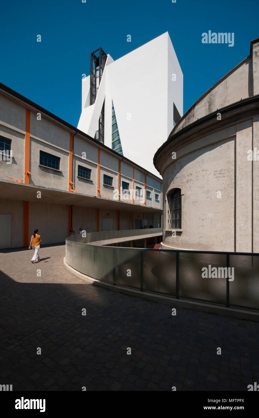 Italy, Lombardy, Milan, Fondazione Prada Foundation, Detail Tower by Rem  Koolhaas Architect Stock Photo - Alamy