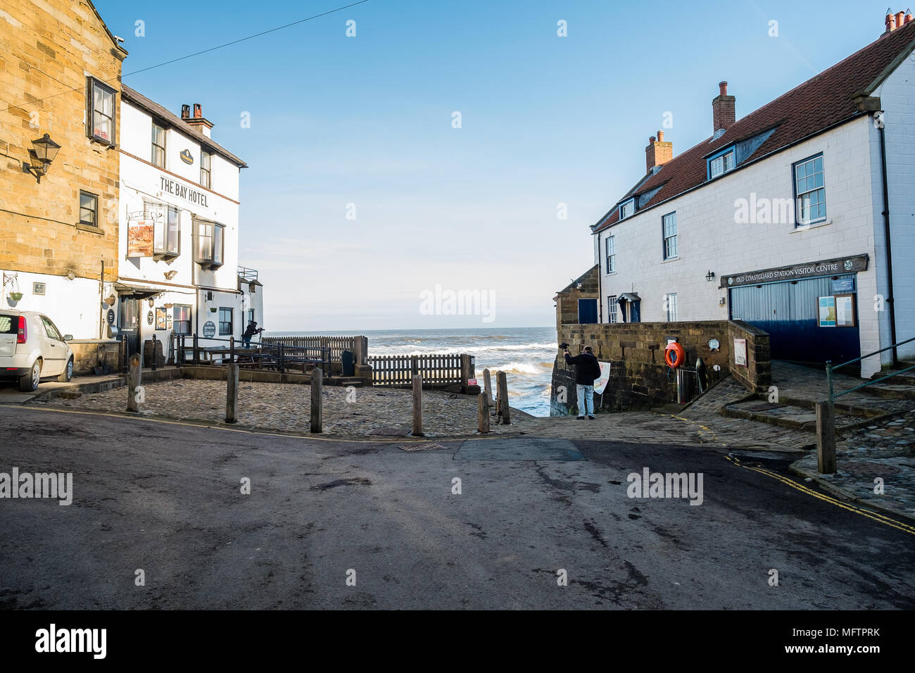 The Old Coastguard Station, Robin Hood's Bay, North Yorkshire, UK Stock Photo