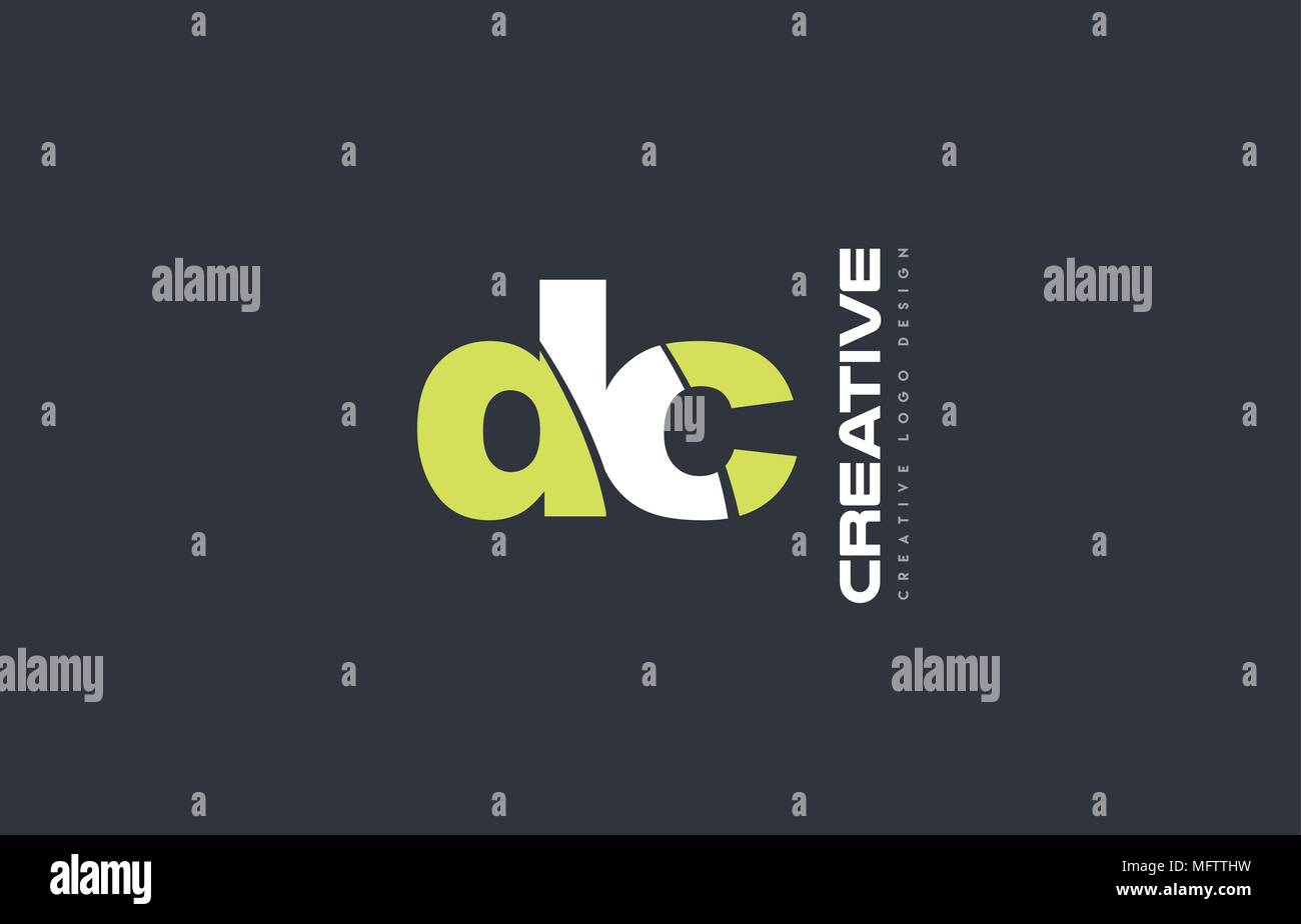 joint joined letter combination dc d c alphabet green blue blackground ...