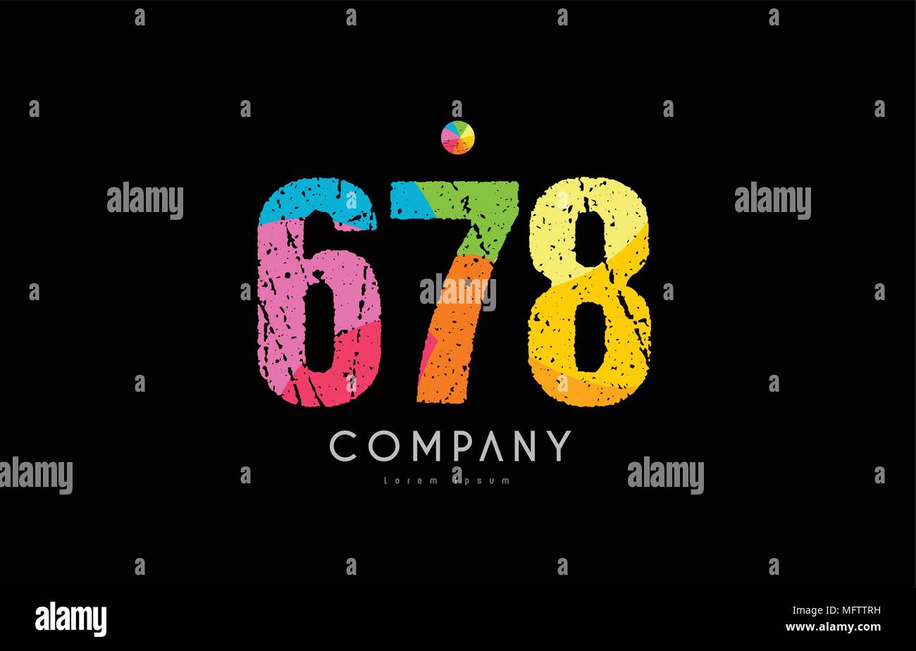 Number 678 Stock Vector Images - Alamy