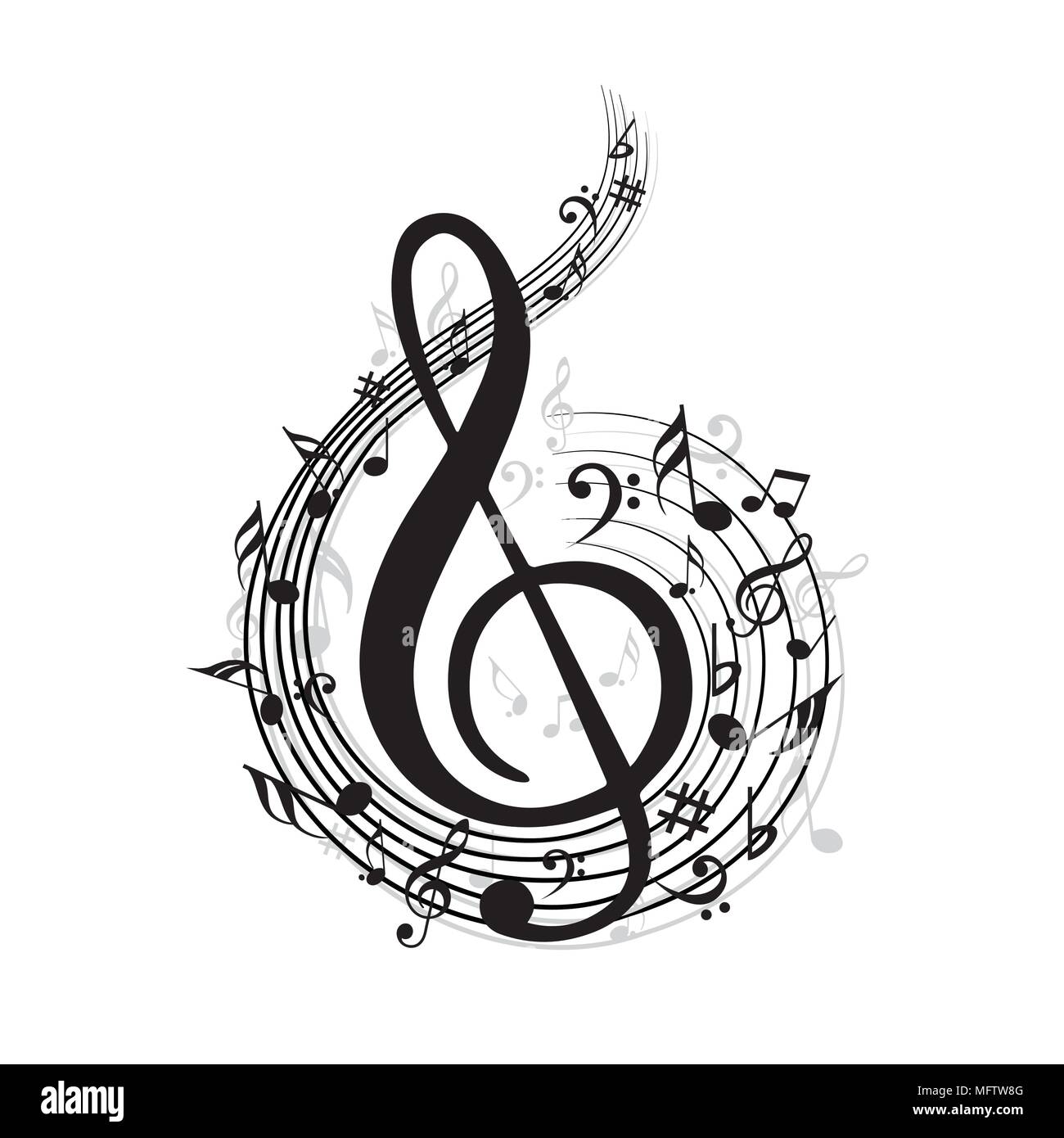 Music note background with music symbol icon collection Stock Vector Image  & Art - Alamy