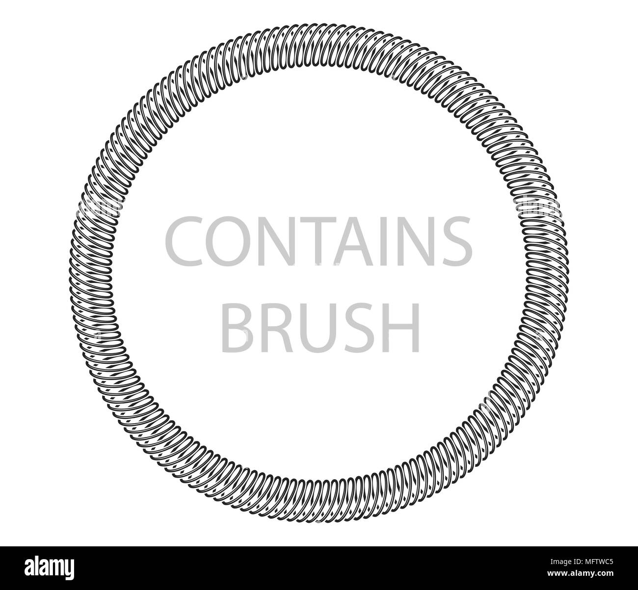 Frame spring contains brush design element. Vector illustration Stock