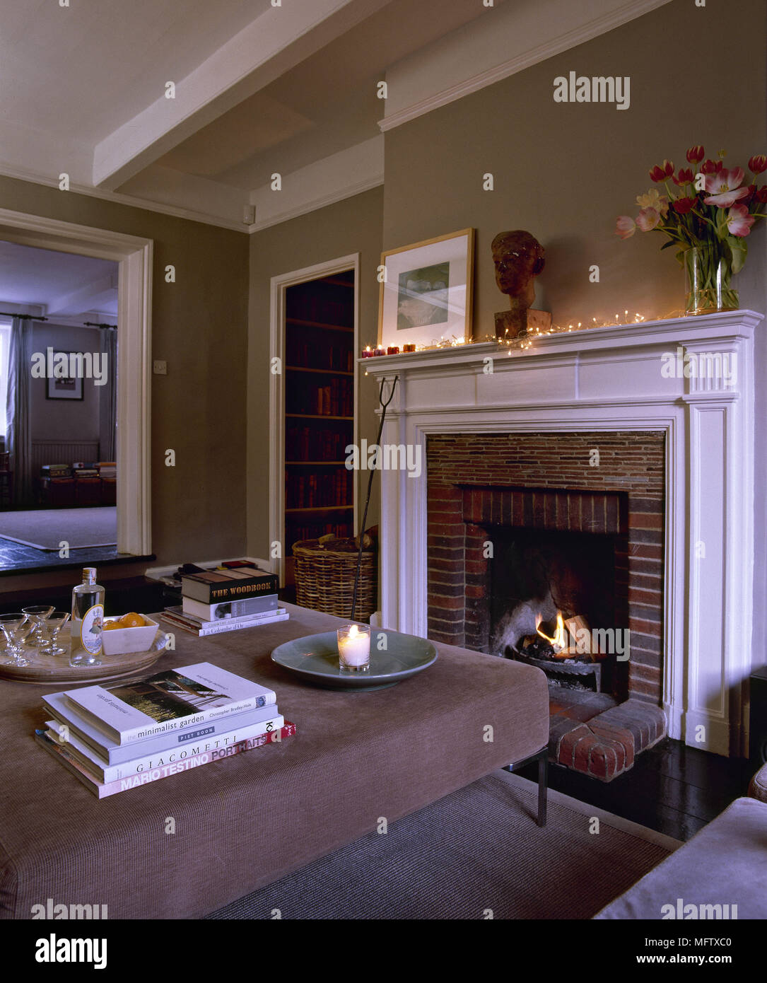 Coffee Table In Front Of Fireplace High Resolution Stock Photography And Images Alamy