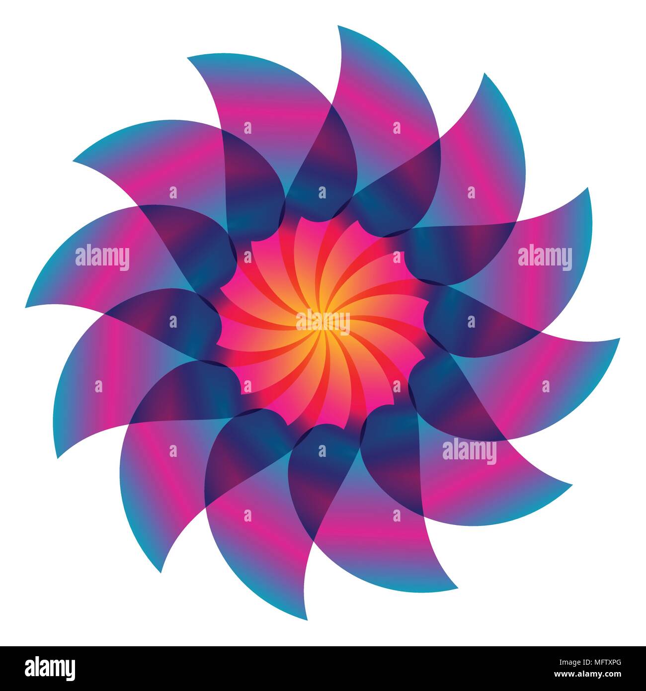 Creative flower colorful icon Stock Vector