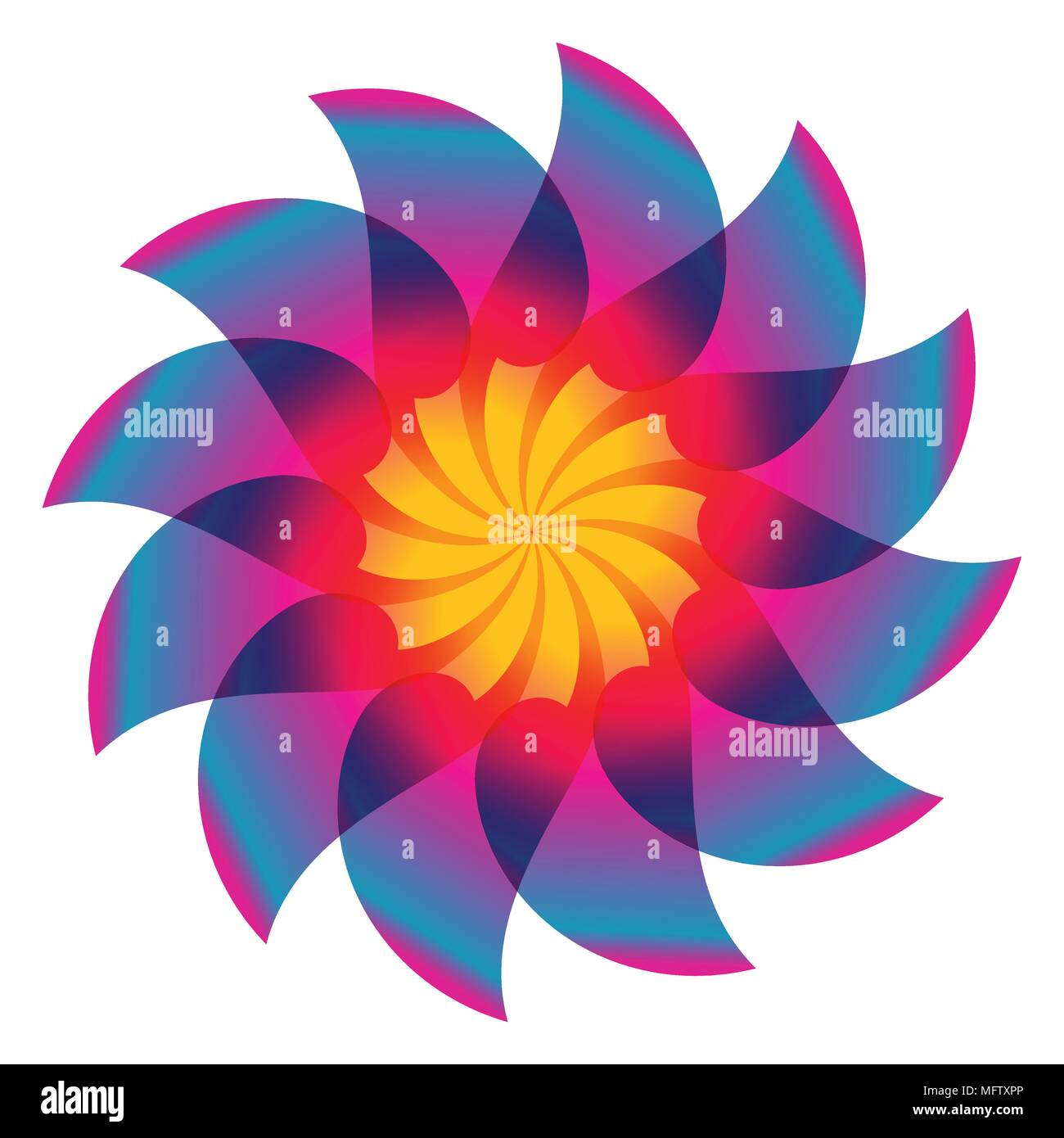 Creative flower colorful icon Stock Vector