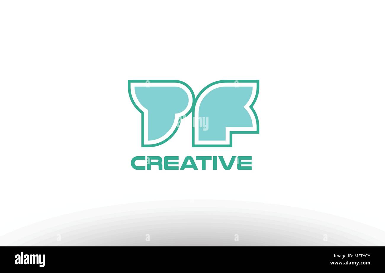 joint joined letter combination green pastel alphabet letter tf t f ...