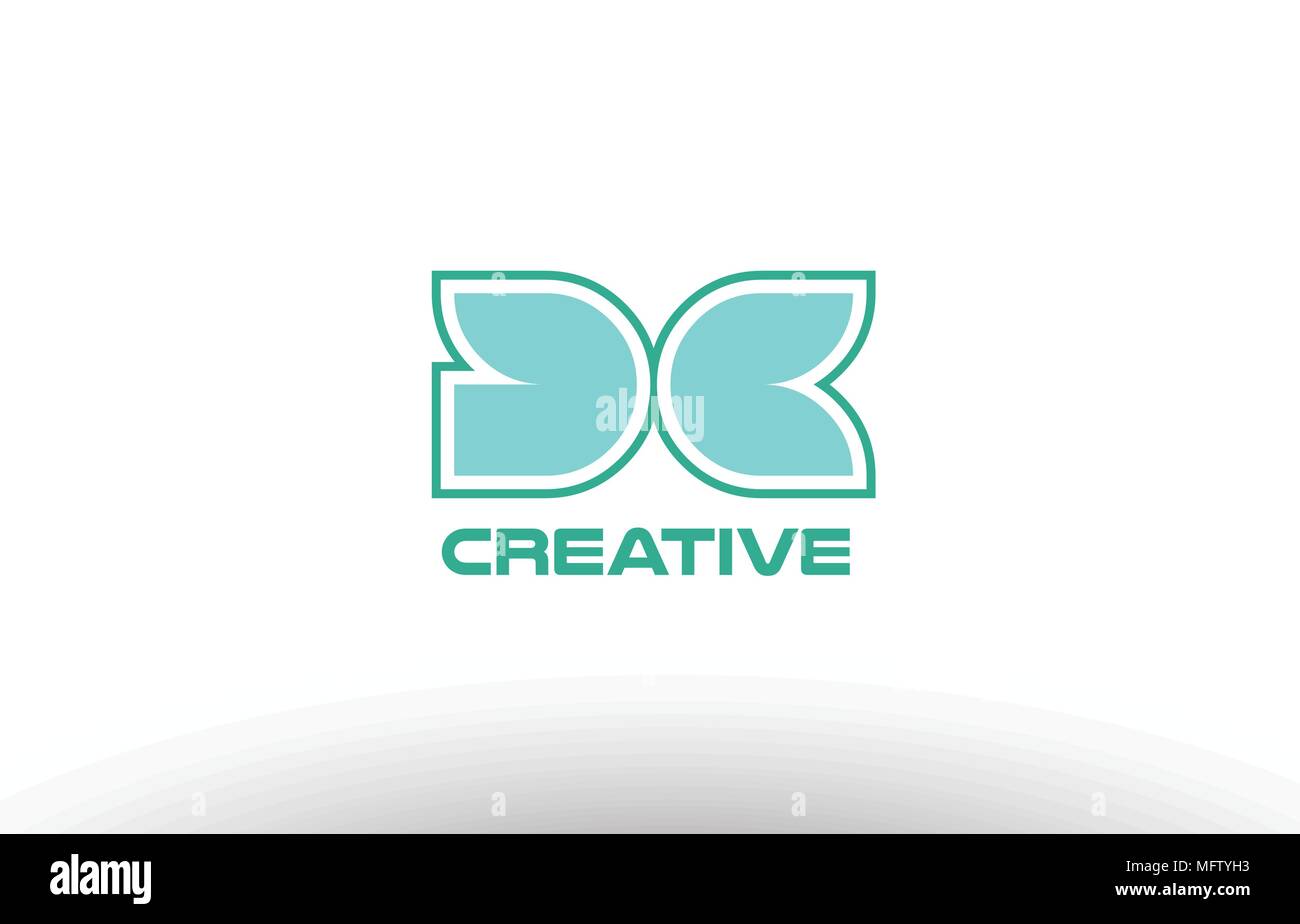 joint joined letter combination green pastel alphabet letter dc d c ...