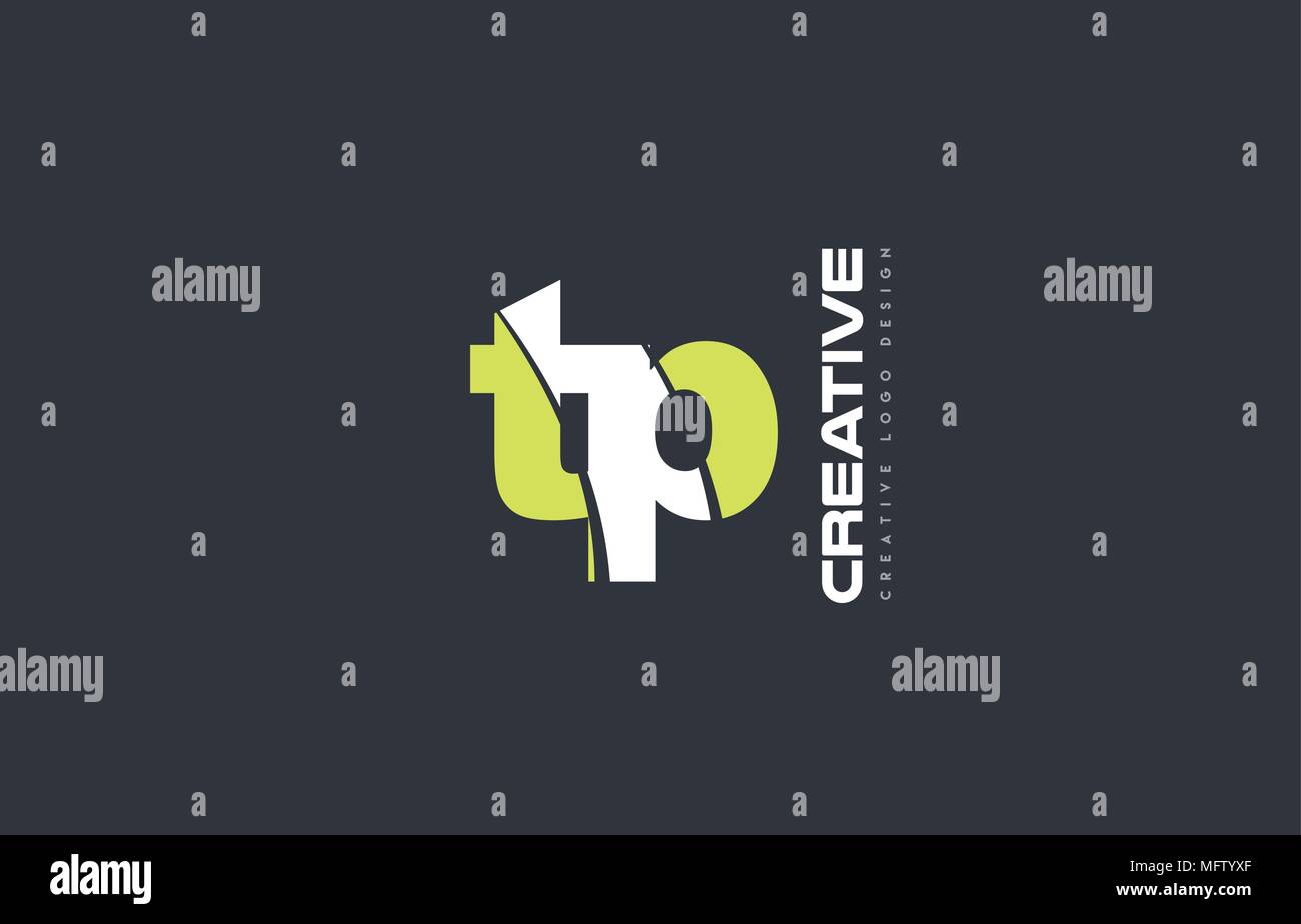 joint joined letter combination tp t p alphabet green blue blackground ...