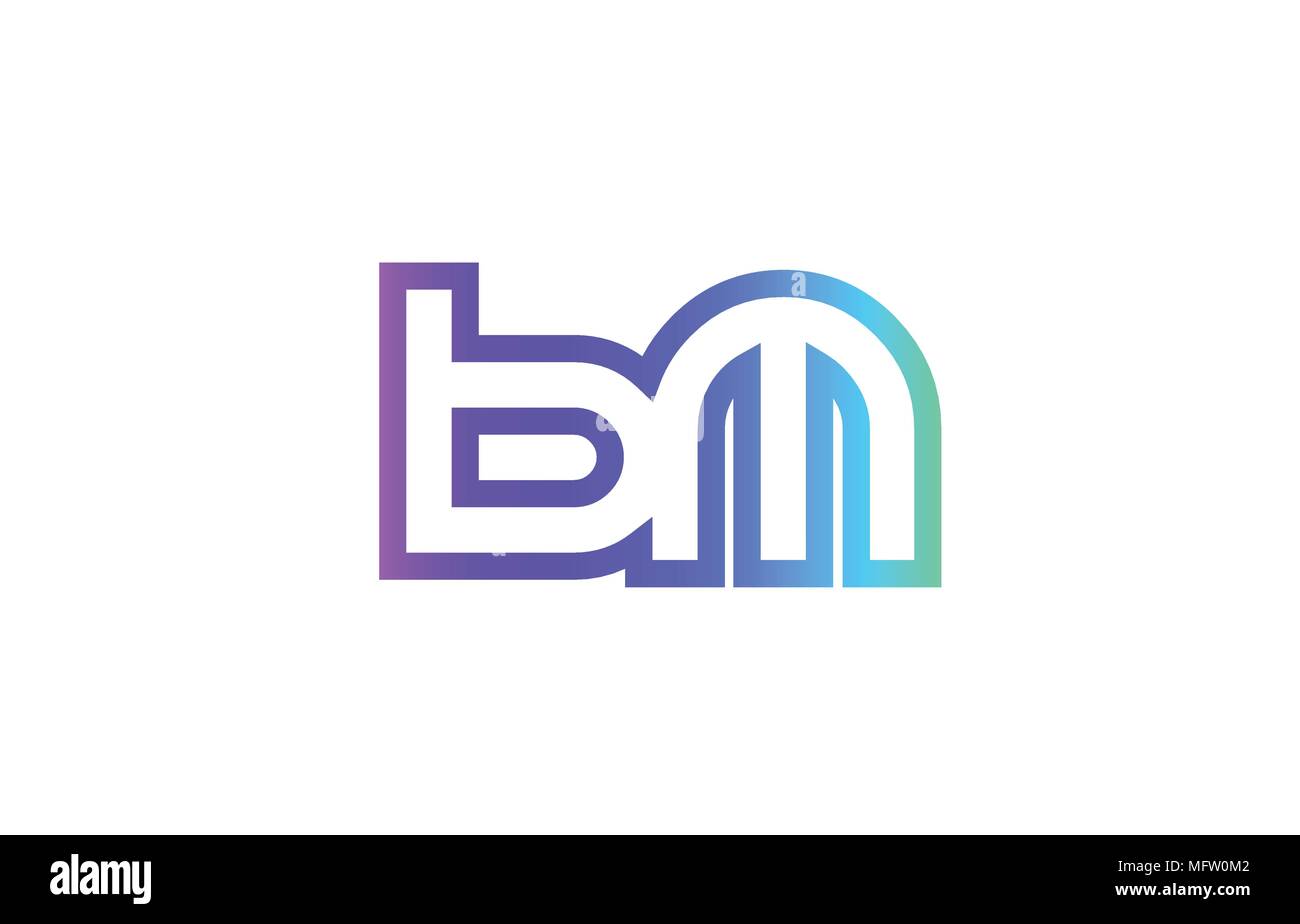 BM B M letter logo combination alphabet vector creative company icon ...