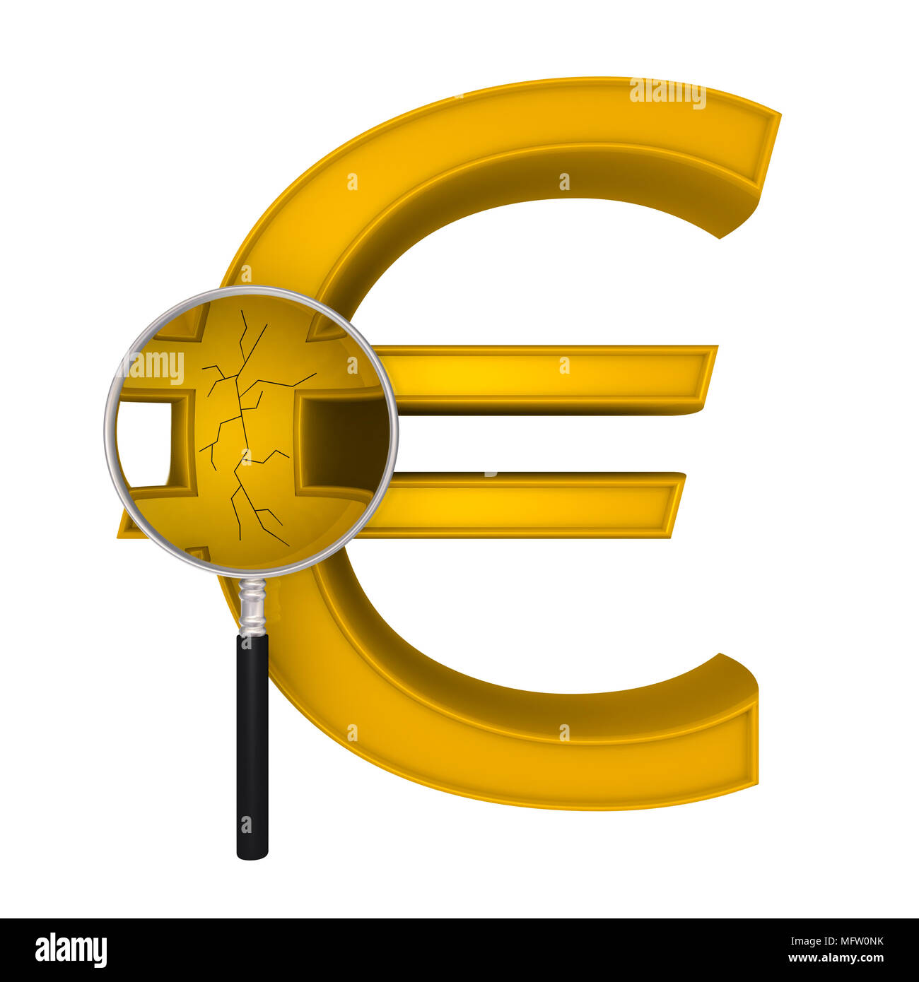 3d cgi symbol euro euro hi-res stock photography and images - Alamy