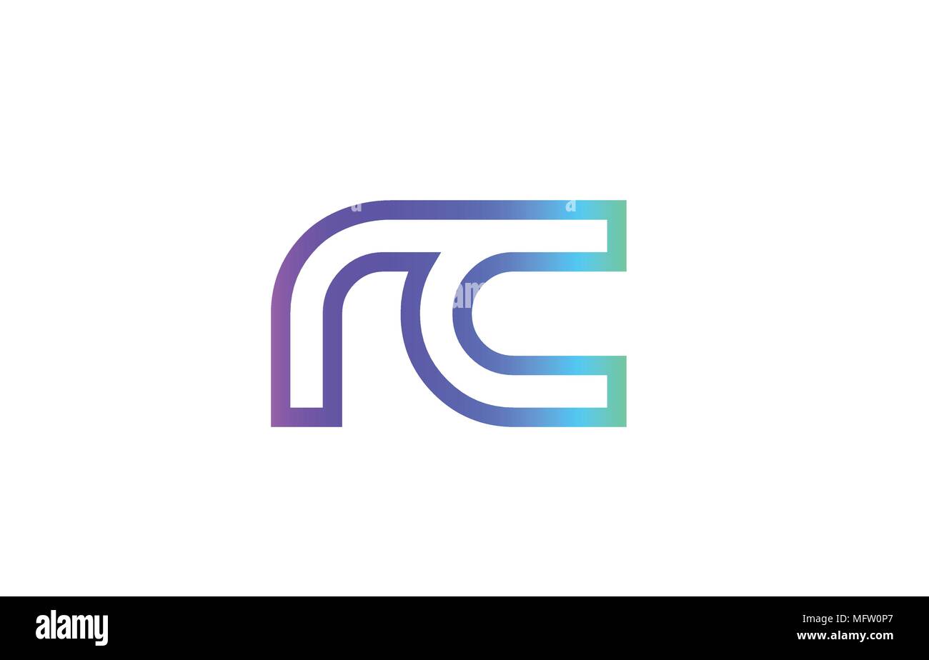 RC R C letter logo combination alphabet vector creative company icon ...