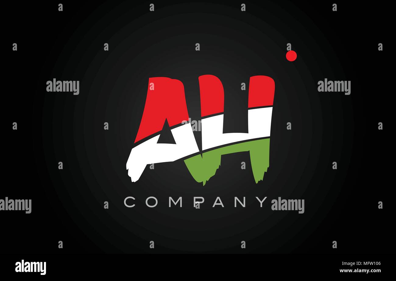AH A H letter logo combination alphabet vector creative company icon ...