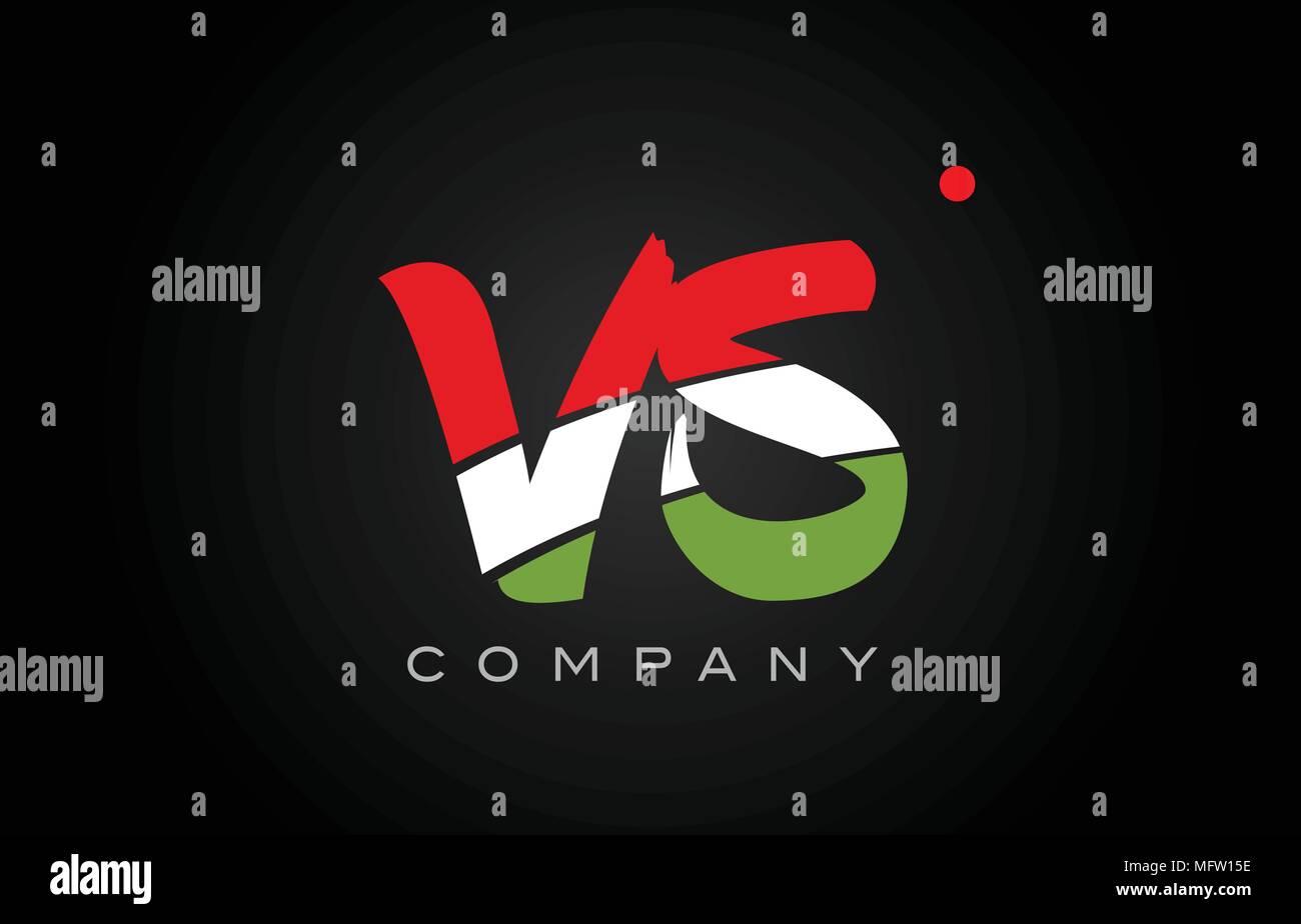 VS V S letter logo combination alphabet vector creative company icon ...