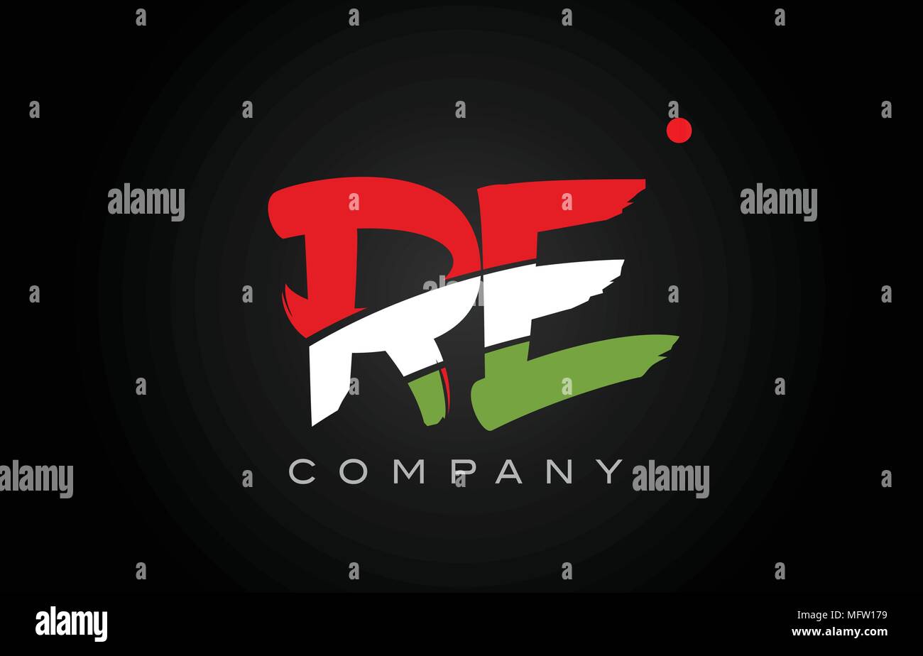 RE R E letter logo combination alphabet vector creative company icon ...
