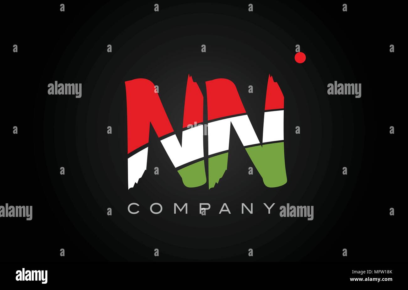 NN N N letter logo combination alphabet vector creative company icon design template modern Stock Vector