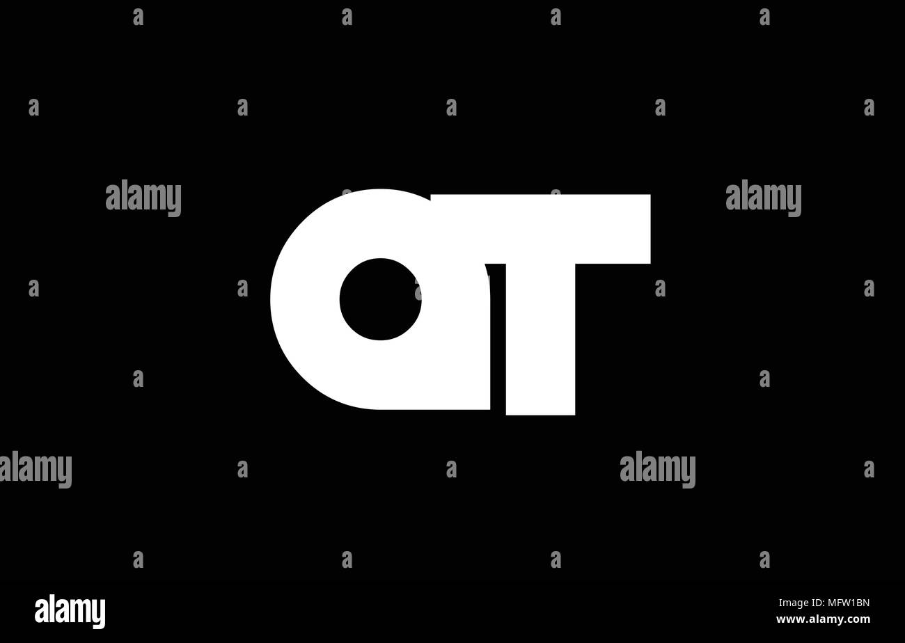 AT A T letter logo combination alphabet vector creative company icon ...