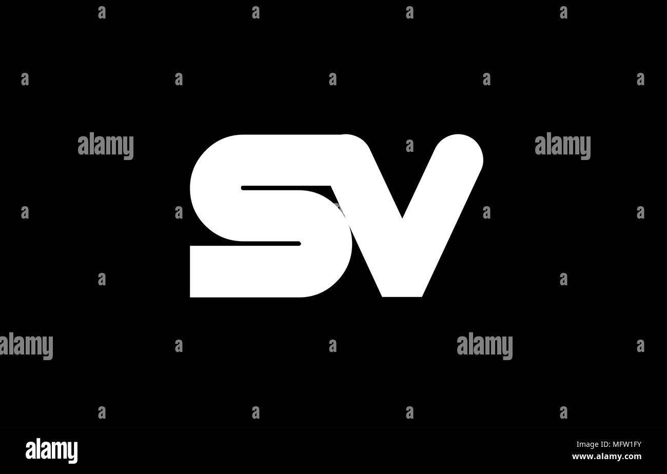 SV S V letter logo combination alphabet vector creative company icon ...