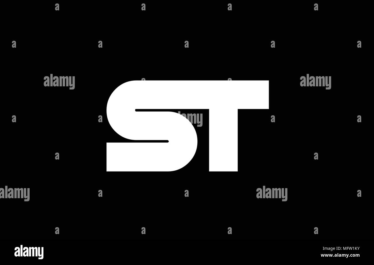 ST S T letter logo combination alphabet vector creative company icon ...