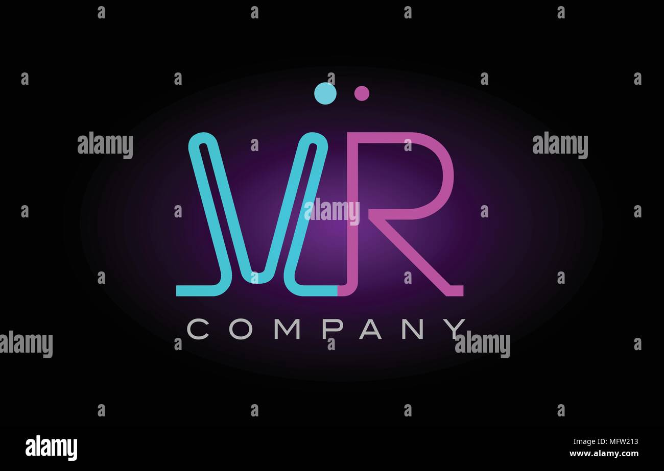 Alphabet vr v r letter logo design combination with neon light effect in  blue and pink color suitable for a company banner or branding purposes  Stock Vector Image & Art - Alamy