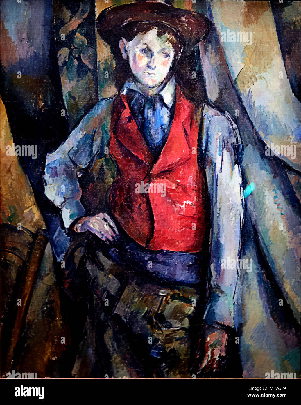 The Boy In The Red Vest Paul Cezanne