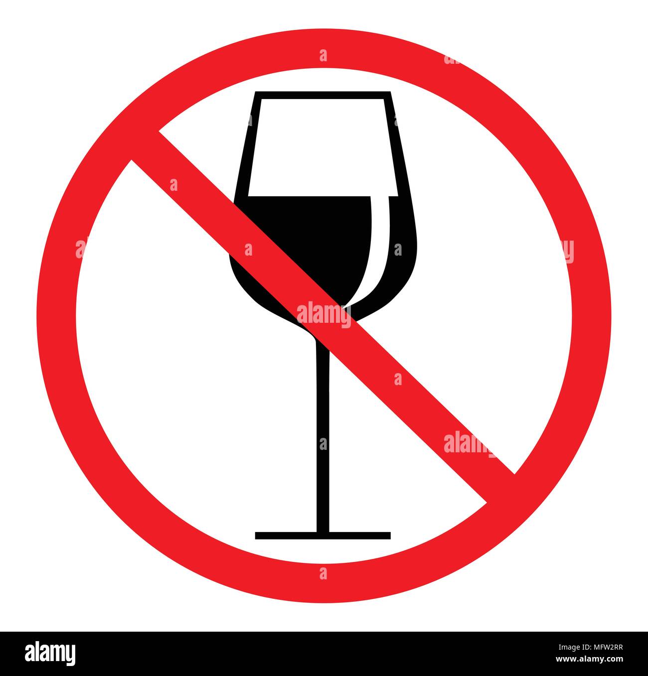 No drinking flat icon silhouette Stock Vector Image & Art - Alamy