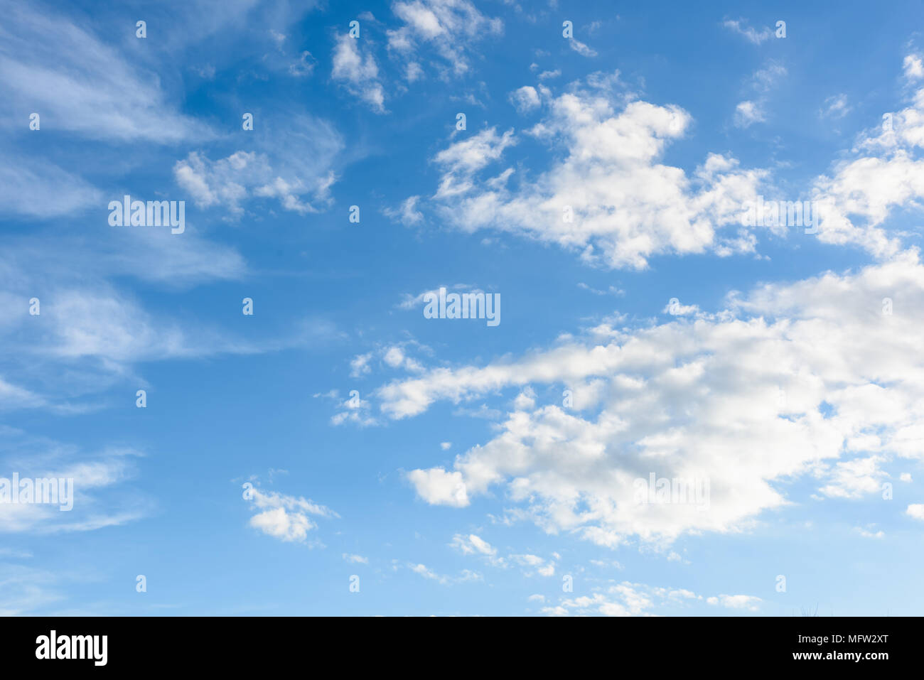 blue sky with clouds, beauty natural background Stock Photo