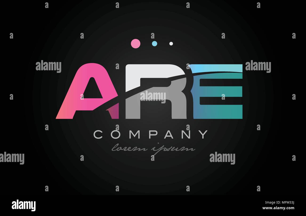 ARE a r e three 3 letter logo combination alphabet vector creative ...