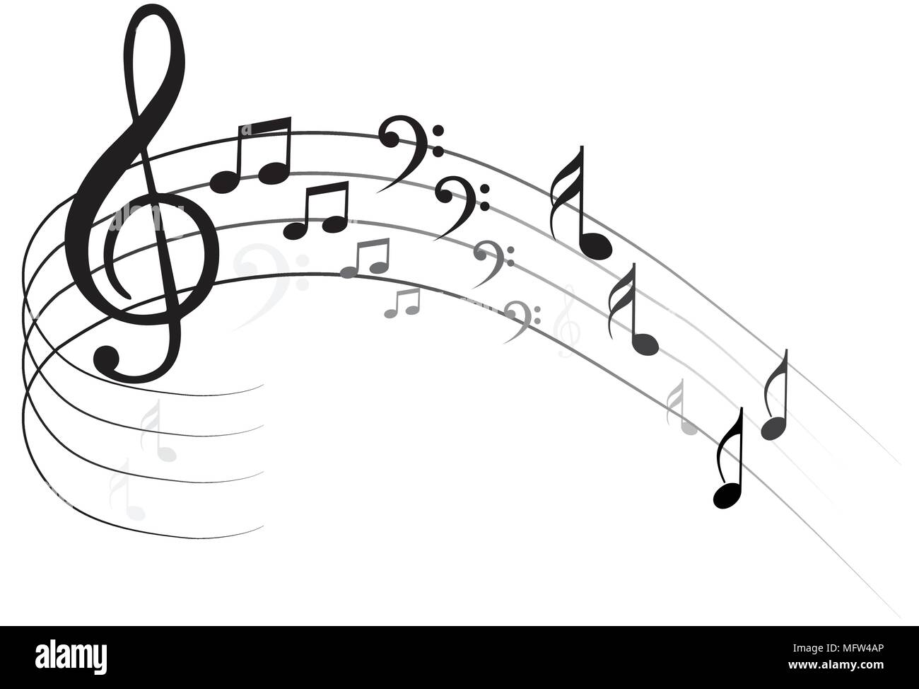 Music note background with music symbol icon collection Stock Vector ...