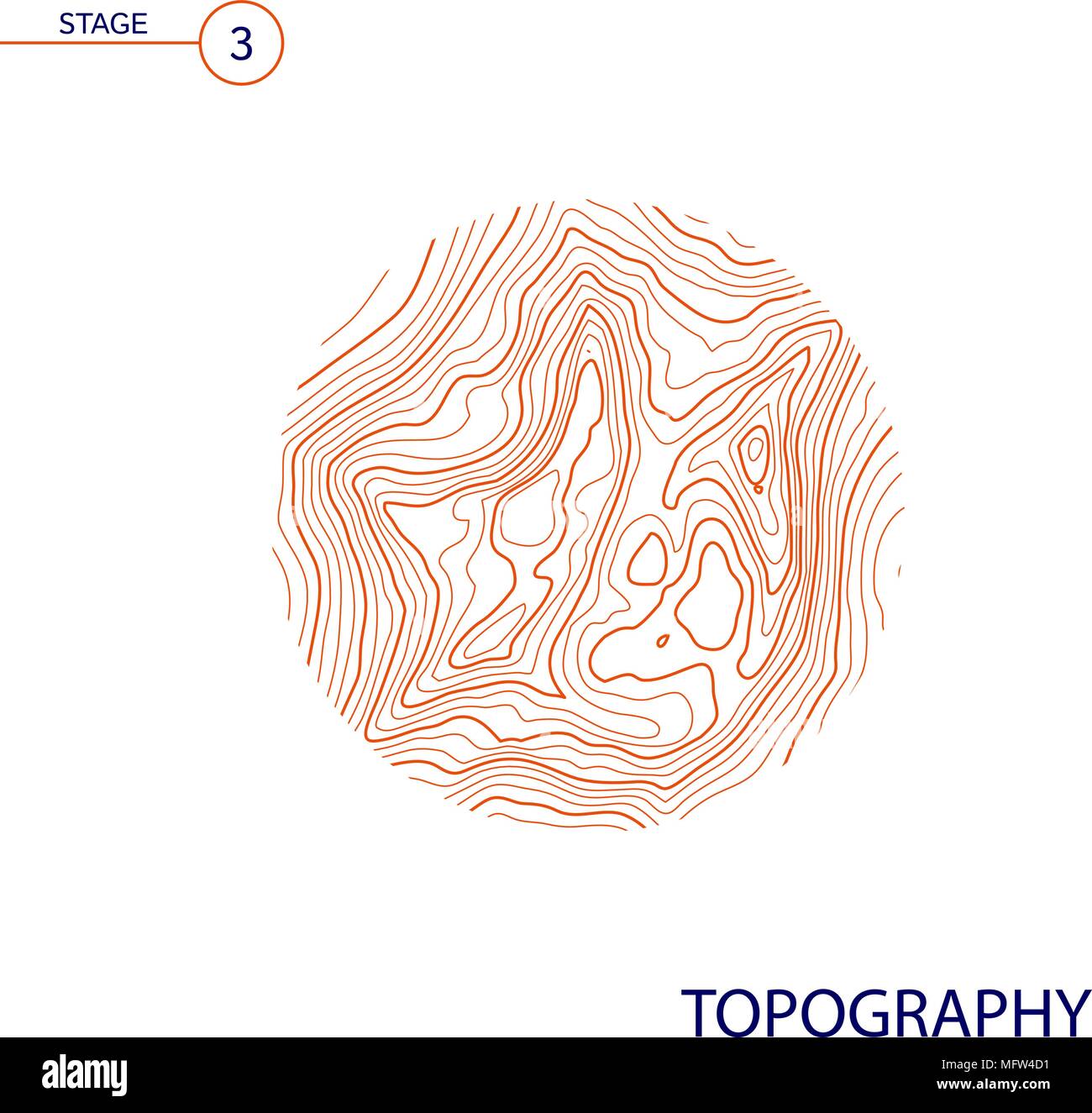Abstract topographic vector map in a circle form Stock Vector Image & Art Alamy