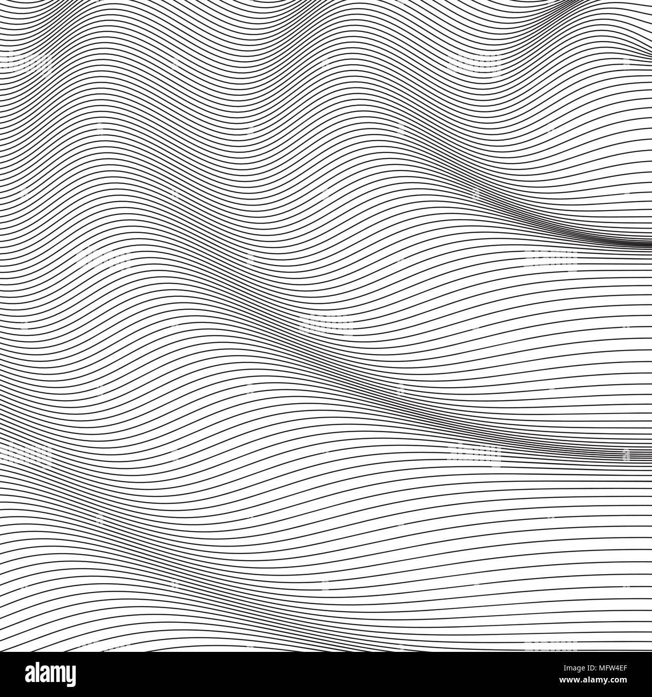 Minimalist line abstract background. Vector illustration. Line flow