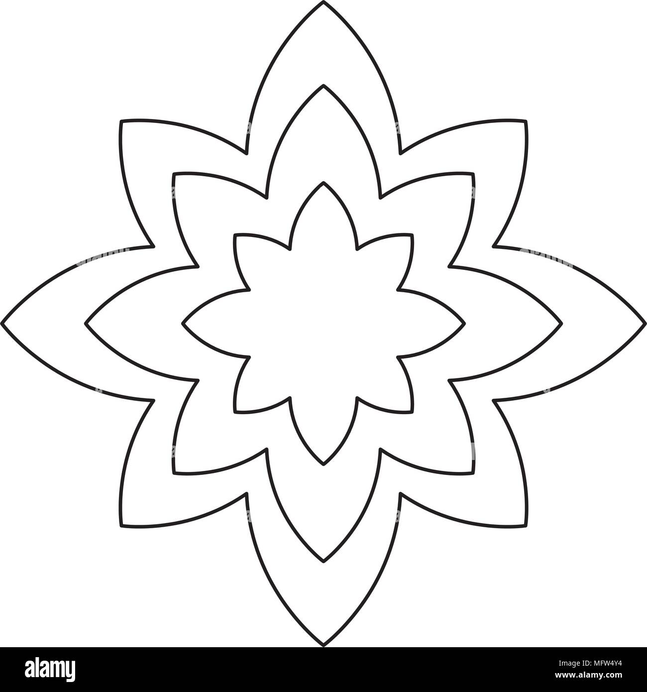 Lotus Flower Icon Yoga Symbol Over White Background Vector Illustration Stock Vector Image Art Alamy