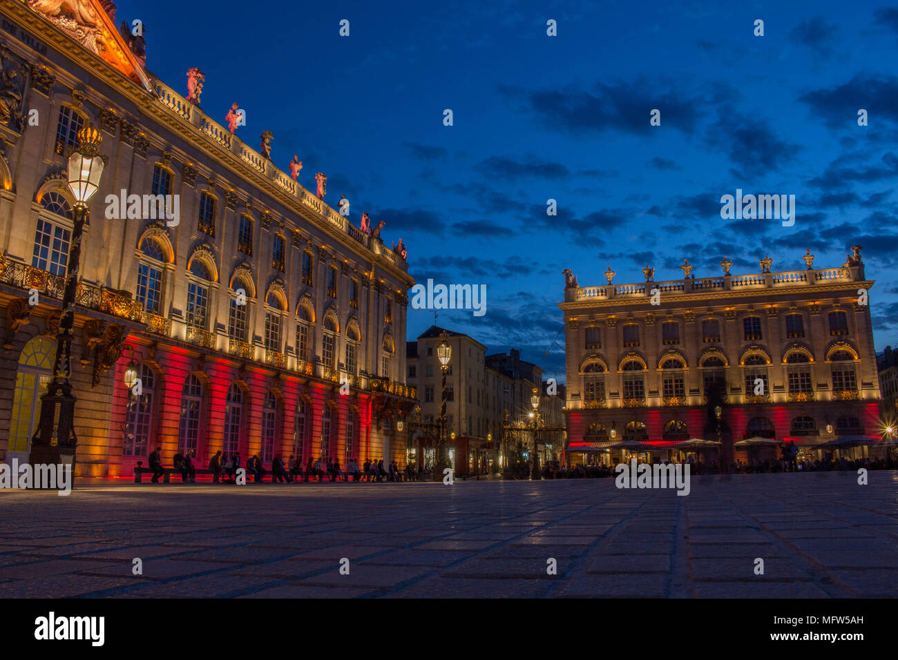 Nightscape of the Place Stanislas Stock Photo