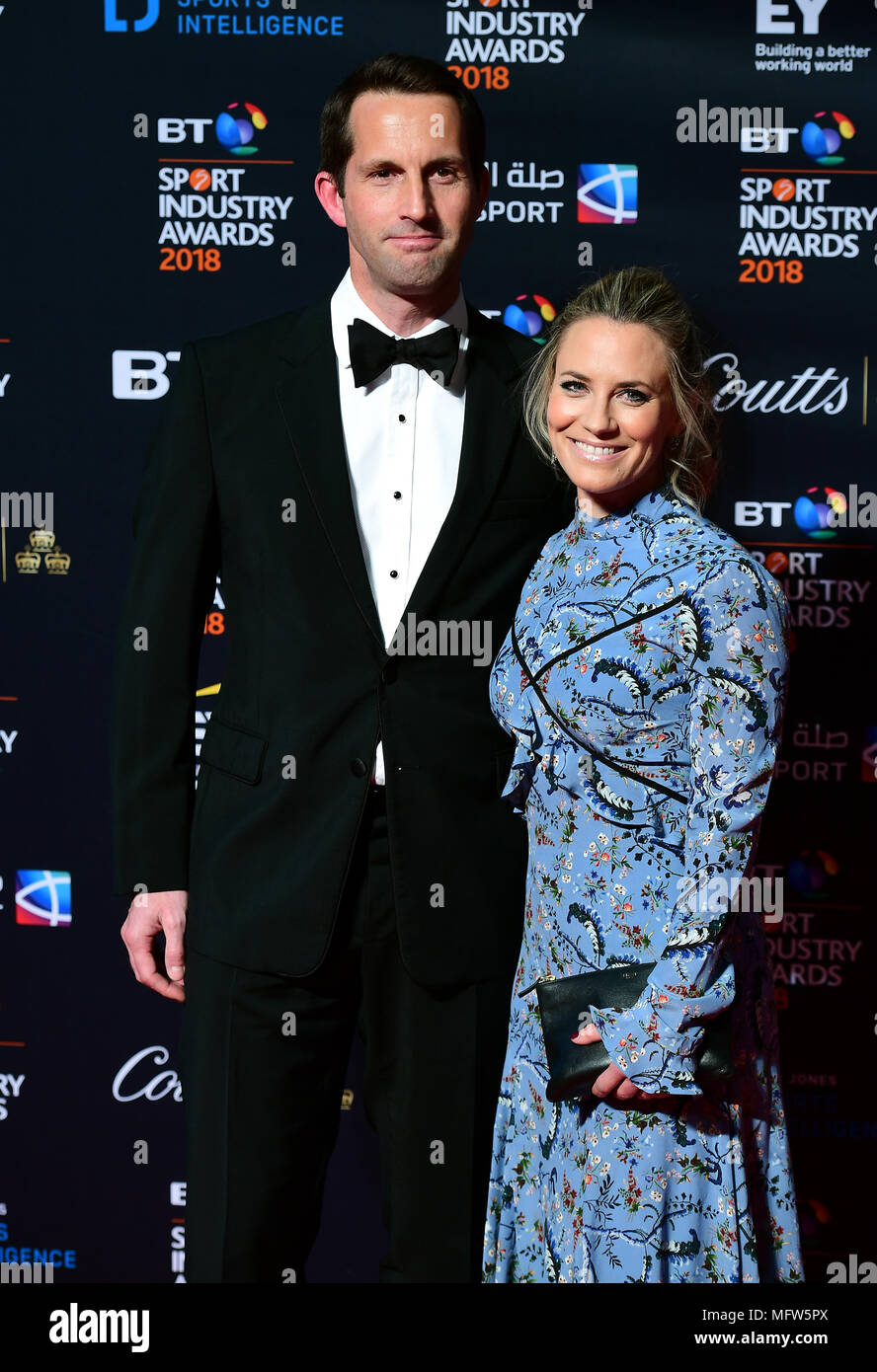 Ben Ainslie (left) and Georgie Ainslie attending the BT Sport Industry ...