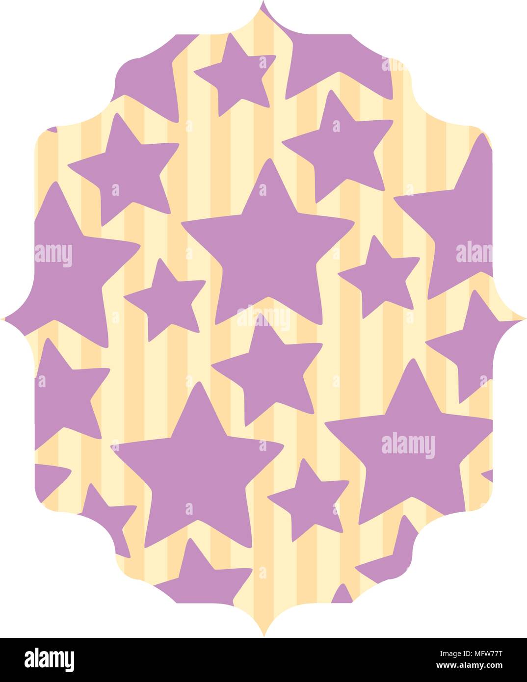 Decorative Arabic Frame With Purple Stars Design Over White Background Colorful Design Vector Illustration Stock Vector Image Art Alamy