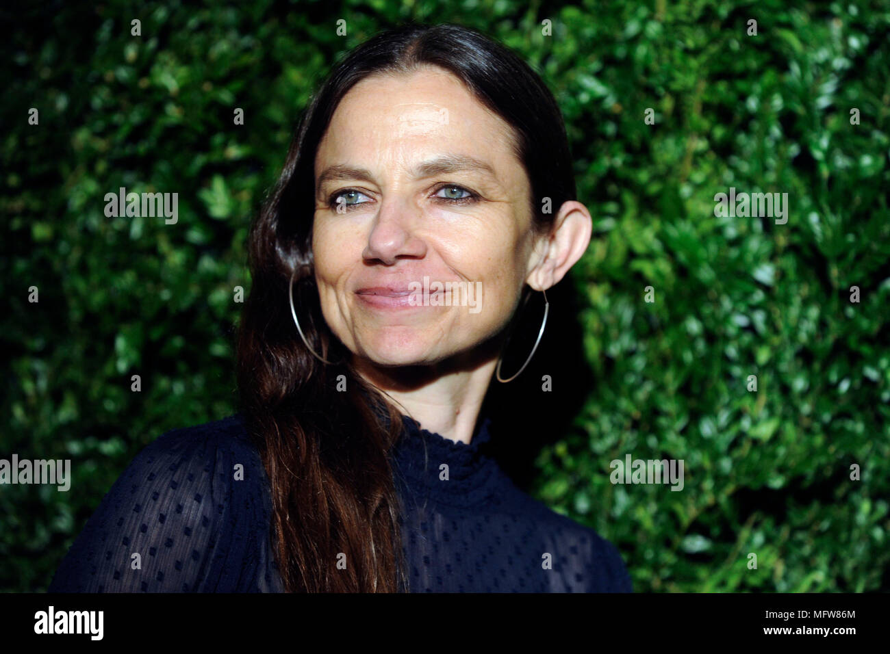 Justine Bateman attending the 13th Annual Tribeca Film Festival Chanel Dinner at Balthazar on April 23, 2018 in New York City. Stock Photo