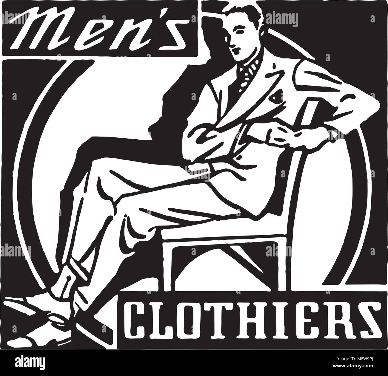 Men's Clothiers - Retro Ad Art Banner Stock Vector